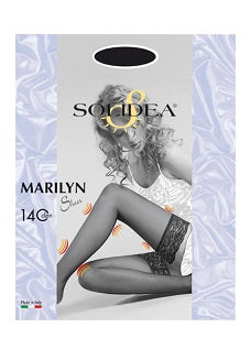 Marilyn 140 sheer calza autoreggente sabbia 4