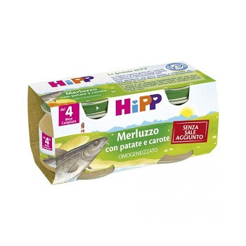 Hipp omogeneizzato merluzzo carote patate 2x80 g