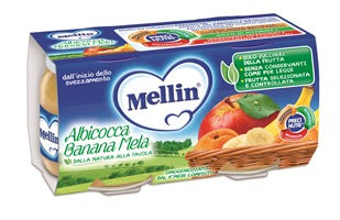 Mellin omogeneizzato albicocca banana mela 100 g 2 pezzi