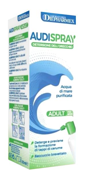 Audispray adult soluzione di acqua di mare ipertonica spray senza gas detersione orecchio 50 ml