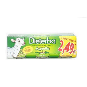 Dieterba omogeneizzato agnello 3 pezzi 80 g