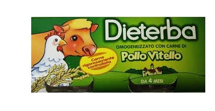 Dieterba omogeneizzato vitello pollo 3 pezzi 80 g