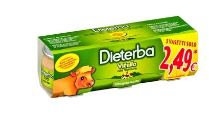 Dieterba omogeneizzato vitello 3 pezzi 80 g