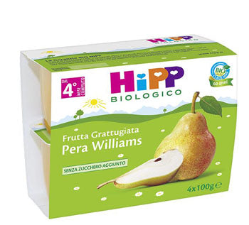 Hipp bio hipp bio frutta grattuggiata pera williams 4x100 g