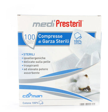 Garza compressa medipresteril fu sterile monouso 10x10cm 100pezzi