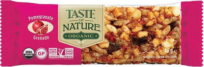 Taste of nature barretta al succo di melagrana bio vegan 40 g