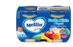 Mellin merenda yogurt frutta mista 120 g x 2 pezzi