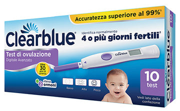 Test di ovulazione clearblue digitale avanzato 10 pezzi