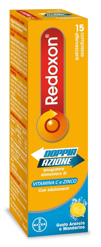 Redoxon doppia azione 15 compresse effervescenti vitamina c zinco arancia e mandarino 45,78 g