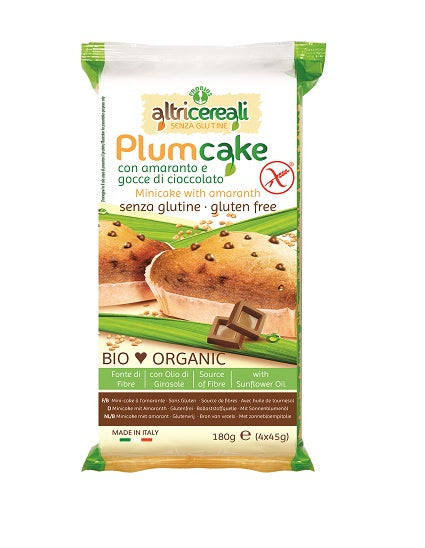 Altricereali plumcake di amaranto con gocce di cioccolato 4 x 45 g