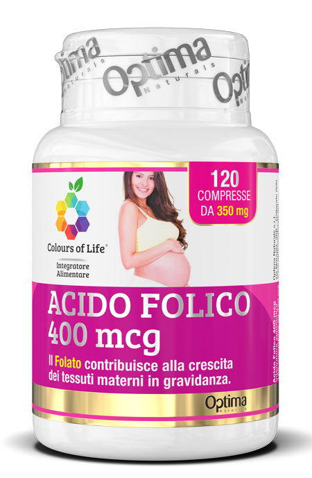 Colours of life acido folico 400 mcg 120 compresse 350 mg