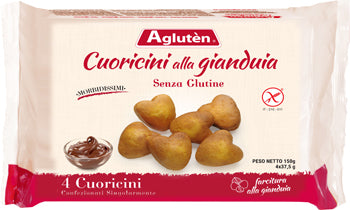 Agluten cuoricini alla gianduia 4 x 37,5 g