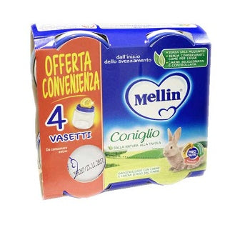 Mellin omogeneizzato coniglio 4x80 g