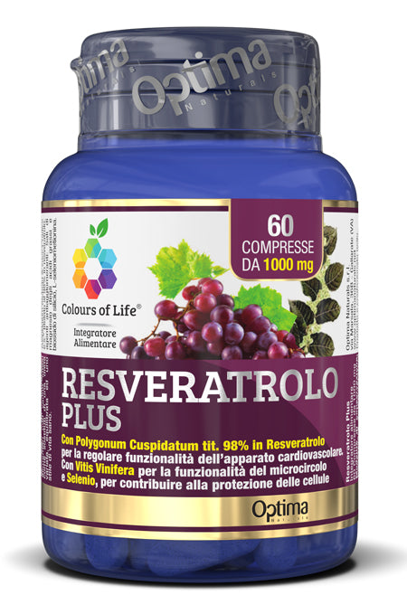 Colors of life resveratrol plus 60 comprimidos 1000 mg