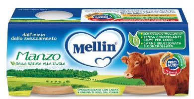 Mellin omogeneizzato manzo 2 x 80 g