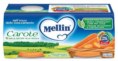 Mellin omogeneizzato carote 2 x 80 g