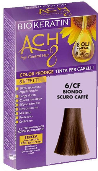 Biokeratin ach8 color prodige 6/cf biondo scuro caffe'