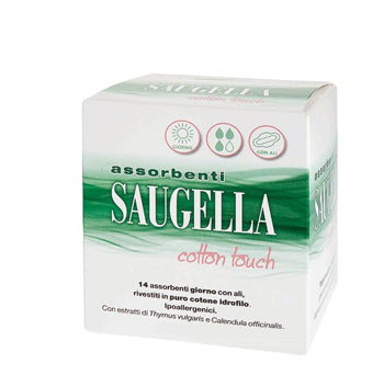 Saugella cotton touch assorbenti giorno con ali 14 pezzi