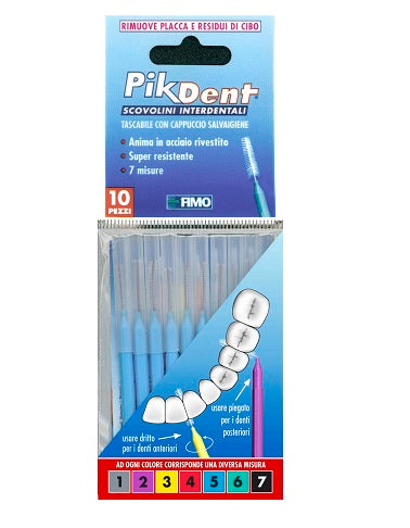 Pikdent stuzzicolino 5 azzurro 10 pezzi