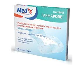 Medicazione meds pore adesiva impermeabile 10x6cm 5 pezzi