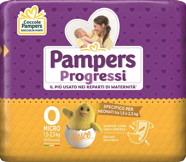 Pampers progressi micro pannolini per bambini 24 pezzi