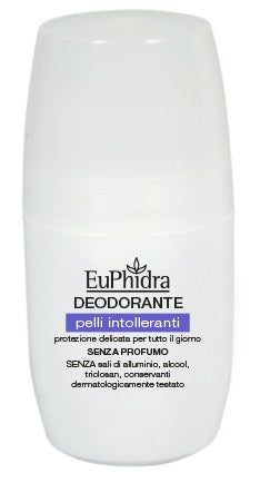 Eupridra deodorante in emulsione in flacone roll-on con astuccio