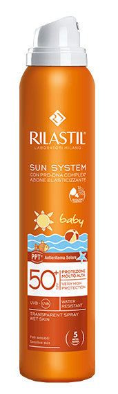 Rilastil sun system baby ppt spf 50+ transparent spray wet skin 200 ml