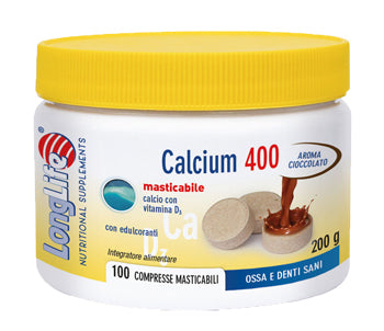 Longlife calcium cacao 100 compresse 400 mg