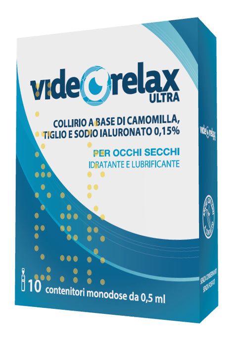 Videorelax ultra colirio monodosis hidratante y lubricante 0,5 ml 10 unidades