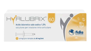 Siringa intra-articolare hyalubrix 60 acido ialuronico 1,5% 60 mg 4 ml