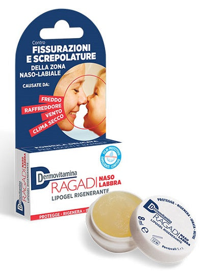 Dermovitamina ragadi naso e labbra lipogel rigenerante 8 ml