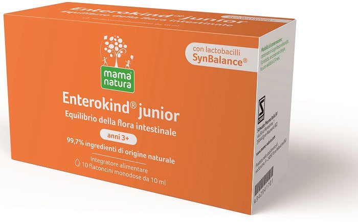 Mama natura enterokind junior 10 flaconcini 10 ml