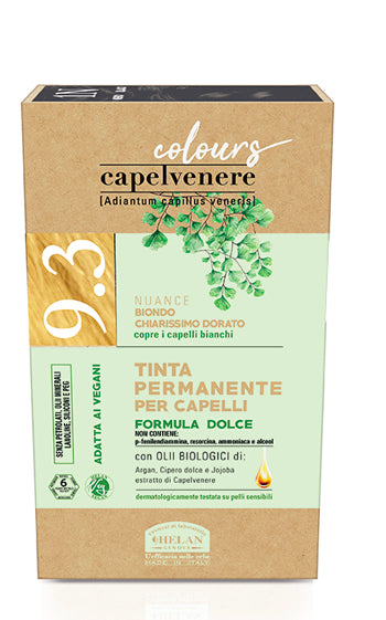 Helan Capelvenere colours tinta capelli 9,3n biondo chiarissimo dorato