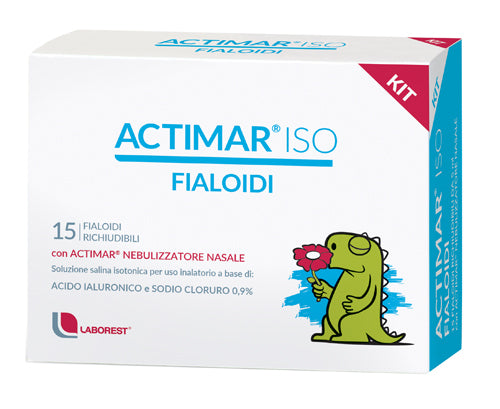 Actimar iso fialoidi kit 15 fialoidi da 5ml con nebulizzatore nasale