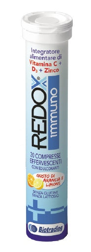 Redox immuno effervescente 20 compresse gusto arancia e limone