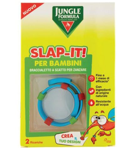 Jungle formula slap-it braccialetto anti-zanzare per bambini+ 2 ricariche