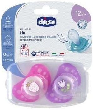 Chicco succhietto air boy in silicone 16-36 mesi 2 pezzi