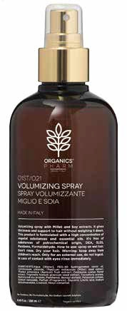 Organics pharm volumizing spray millet and soy