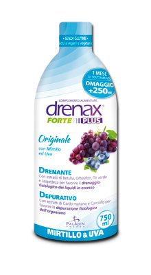 Drenax forte plus originale con mirtillo e uva 750 ml