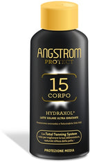 Angstrom protect hydraxol latte solare protezione SPF15 200 ml