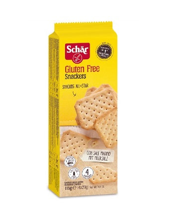 Schar snackers crackers con sale marino senza lattosio 4 porzioni da 29 g