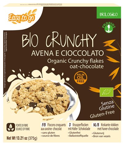 Easy to go bio crunchy avena e cioccolato 375 g