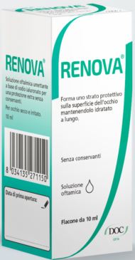 Renova tear substitute eye drops based on hyaluronic acid 0.4% 10 ml bottle without preservatives