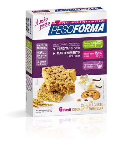 Pesoforma barr cereali cookies vaniglia 372 g