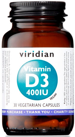 Viridian vitamin d3 400iu 30cps