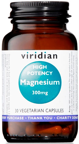 Viridian magnesium 300mg high potency 30 capsule viridian magnesio superiore alta concentrazione