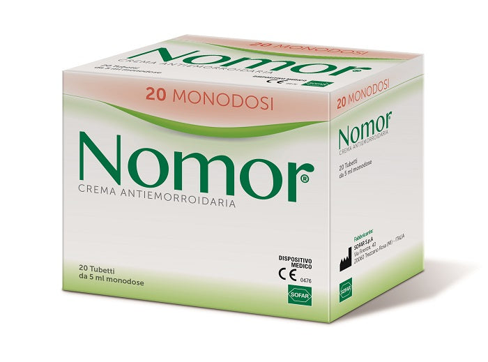 Nomor crema antihemorroides 20 tubos monodosis de 5 ml