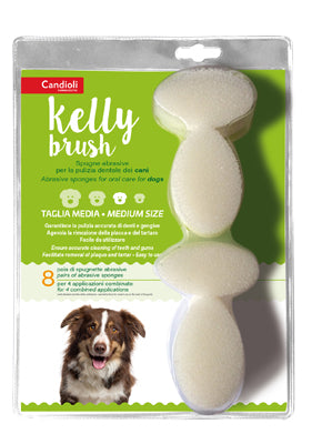 Kelly brush abrasive sponge for medium sized dogs 16 pieces