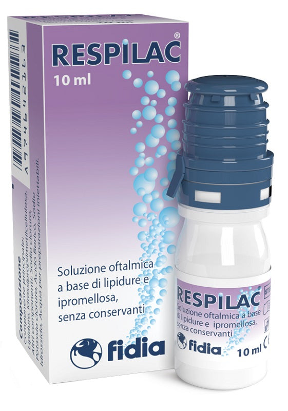 Soluzione oftalmica respilac a base di lipidure e ipromellosa 10 ml