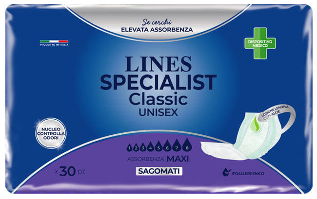 Pannolone per incontinenza lines special classic sagomato maxi 30 pezzi